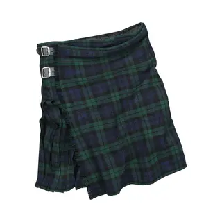 Black Premium By Emp Kilt Midi Skirt Green Blue