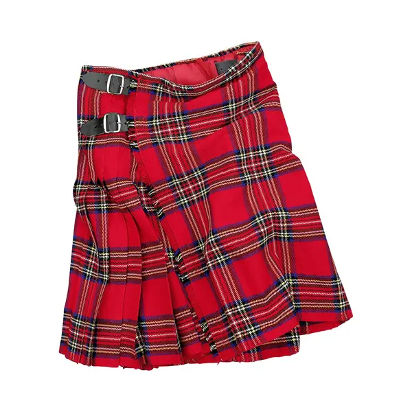 Black Premium By Emp Kilt Midi Skirt Red thumbnail