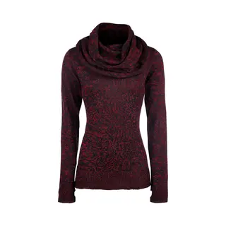 Black Premium By Emp Up The Neck Knit Jumper Black Red