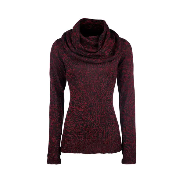 Black Premium By Emp Up The Neck Knit Jumper Black Red thumbnail