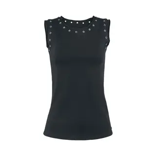 Gothicana By Emp Rivet Top Black