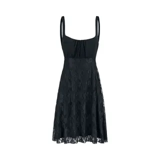 Black Premium By Emp Alone In The Dark Mittellanges Kleid Schwarz In 5XL