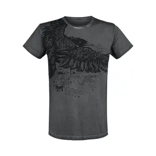 Black Premium By Emp Rebel Soul T-Shirt Black Grey