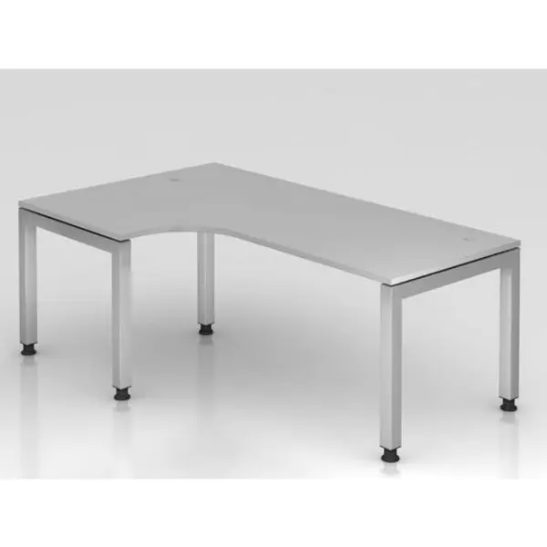Mcbuero.de Schreibtisch 200x120cm 90 Grad Grau thumbnail