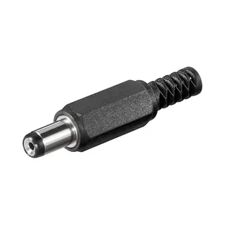 Goobay Dc-Stecker, Bohrung 1,7 mm x 5,5 mm, schwarz