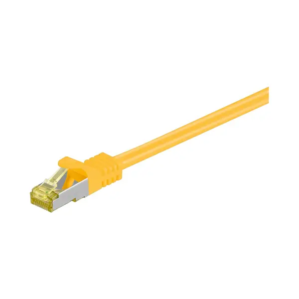 Goobay RJ45 Patchkabel Cat 6A S/Ftp (PiMF), 500 MHz mit Cat 7 Rohkabel, Gelb, 3m thumbnail