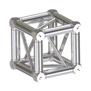 Global Truss F44 Box Corner Kruis, 6-Weg - Trussing Hoek