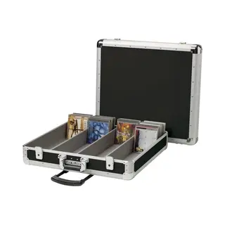 Reloop 200 Trolley Cd Case - Profi Cd-Case Mit Trolley Fahrgestell, Teleskopgriff, 4-fach Unterteilung, Schaumstoffpolsterung, Schwarz