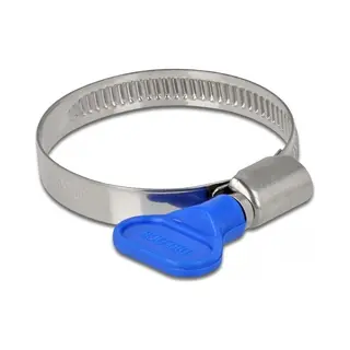 DeLOCK 19448 slangklem Blauw, Metallic Schroef (wormwiel) klem