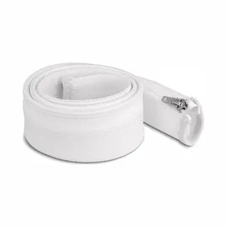 DeLOCK Geflechtschlauch mit Reißverschluss hitzebeständig 1 m x 50 mm weiß