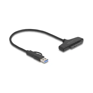 DeLOCK 61042 Sata-kabel 0,3 m Sata 22-pin Usb Type-C (Usb 3.2 Gen 1) Zwart