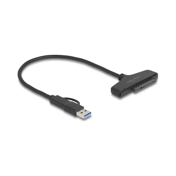 DeLOCK 61042 Sata-kabel 0,3 m Sata 22-pin Usb Type-C (Usb 3.2 Gen 1) Zwart thumbnail