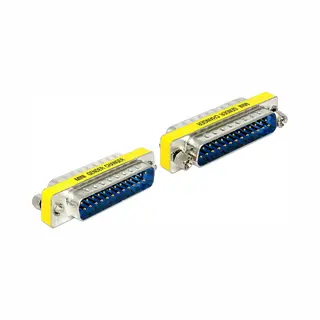 DeLOCK 65482 Geschlechtswechsler Kabel Sub-D 25 Blau, Silber, Gelb