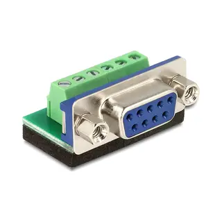 DeLOCK 65498 Kabel Geschlechtswechsler Sub-D 9p 6p Schwarz, Blau, Grün, Silber