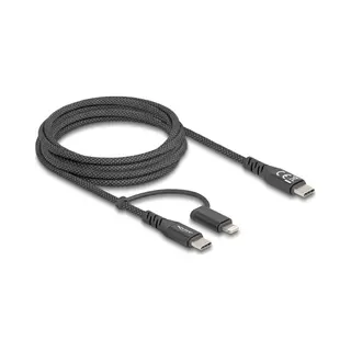 DeLOCK 81171 Usb Kabel 2 m Usb C Usb C/Lightning Schwarz
