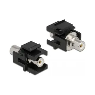 DeLOCK Keystone Modul Cinch Buchse > Cinch Buchse weiß / schwarz