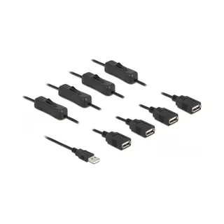 DeLOCK 86805 electriciteitssnoer Zwart 1 m Usb A