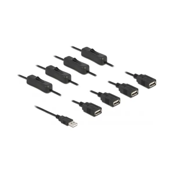 DeLOCK 86805 electriciteitssnoer Zwart 1 m Usb A thumbnail