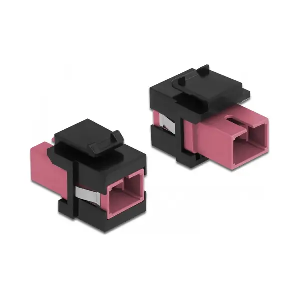 DeLOCK Keystone Modul Sc Simplex Buchse zu Sc Simplex Buchse violett / schwarz thumbnail