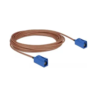 DeLOCK 89666 coax-kabel Rg-316 5 m Fakra C Blauw, Bruin