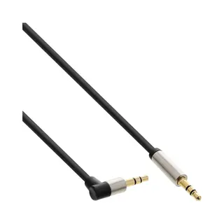 InLine Slim Audio Kabel Klinke 3,5mm St/St, gewinkelt, Stereo, 10m