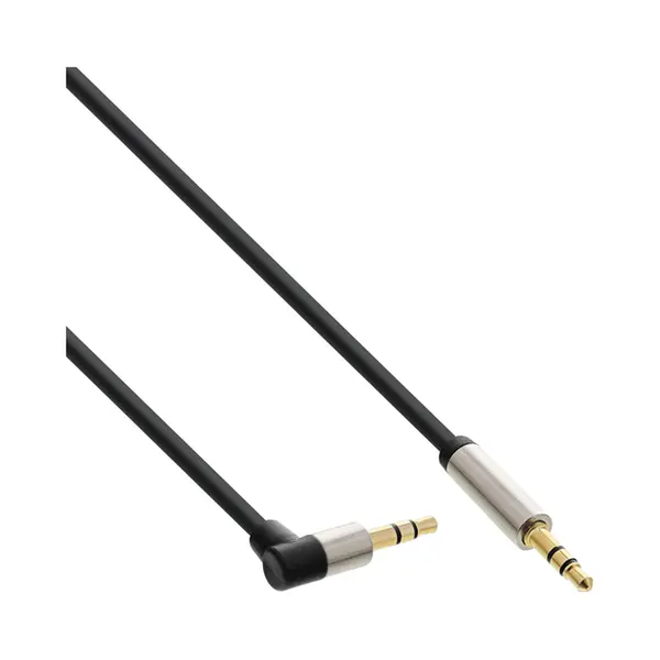 InLine Slim Audio Kabel Klinke 3,5mm St/St, gewinkelt, Stereo, 10m thumbnail