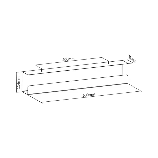 InLine 23190W kabelbeheersysteem Bureau Kabelgoot Wit 1 stuk(s) thumbnail