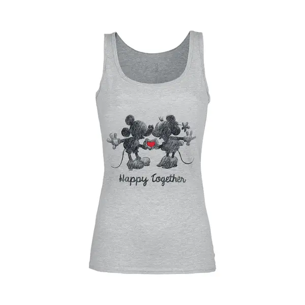 Mickey Mouse Happy Together Top Mottled Grey thumbnail