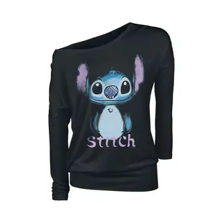 Lilo & Stitch Graffiti Langarmshirt Schwarz In Xxl