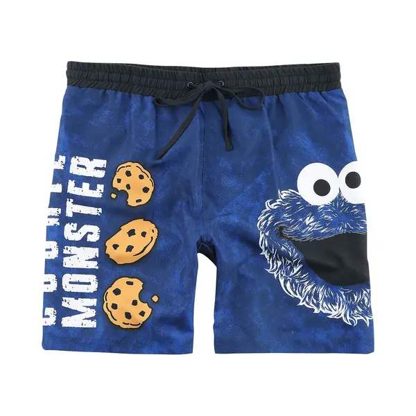 Sesame Street Cookie Monster - Face Swim Shorts Blue thumbnail
