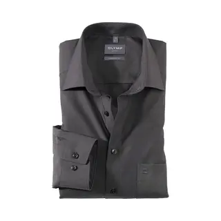 Olymp Herren Hemd Grau Comfort Fit