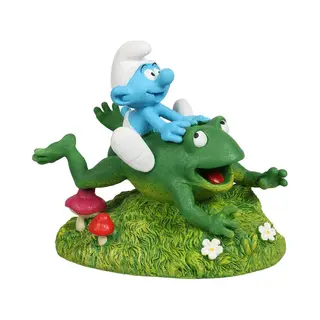 Smurfs Aquadella - Aquariumdecoratie - Vissen - Smurfen Bos Kikker 13x8, 2x11, 4cm Meerkleurig - 1st