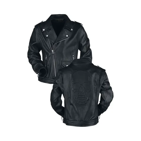 Black Premium By Emp The Road Crew Lederjacke Schwarz In Xxl thumbnail