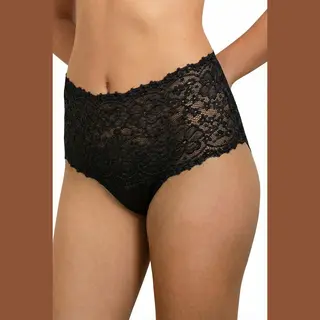 Nina Von C. Millefleurs Taillenslip Mit Spitzenbund Damen, Größe 44, Farbe Schwarz