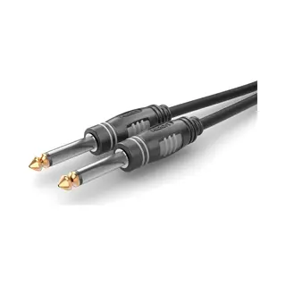 Sommer Cable Hba-6M-0300 Jackplug Audio Aansluitkabel [1x Jackplug Male 6, 3 Mm (mono) - 1x Jackplug Male 6, 3 Mm (mono)] 3.00 M Zwart