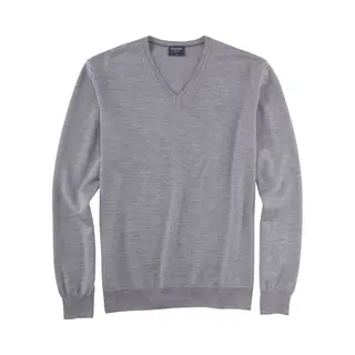 Olymp V-Ausschnitt-Pullover "Olymp Strick Casual" Klassischer Strickpullover