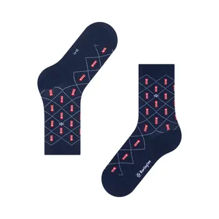 Burlington Damen Socken Phone Booth W So Baumwolle Gemustert 1 Paar, Blau Marine 6120, 36-41