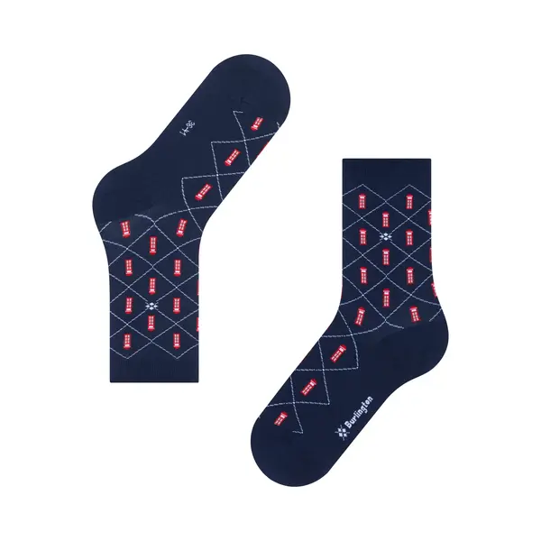 Burlington Damen Socken Phone Booth W So Baumwolle Gemustert 1 Paar, Blau Marine 6120, 36-41 thumbnail