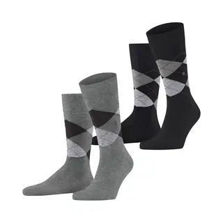 Burlington Socken Everyday Argyle (3er Pack) Atmungsaktiv