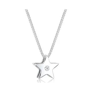 Elli, Halsketting, Womens Necklace 925 Sterling Silver Diamond White 0109843013, (925 Sterling Zilver)
