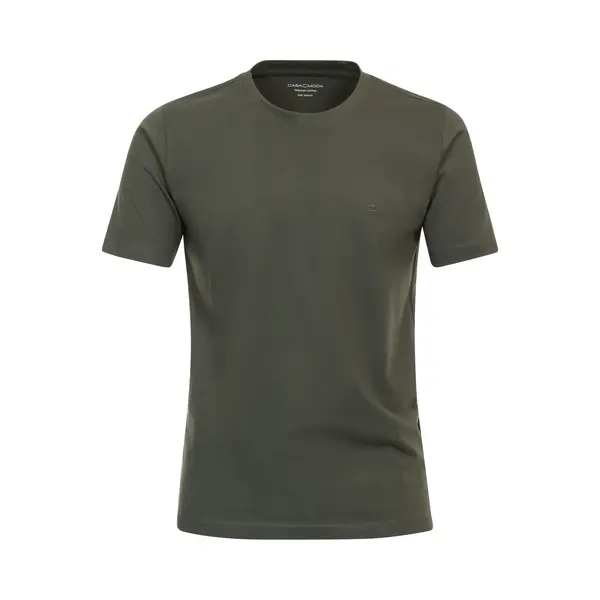 Casa Moda T-Shirt Ronde Hals Groen, Effen thumbnail