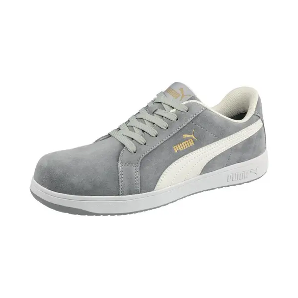 Puma Safety Iconic Low S1PL Esd Fo Hro Sr Unisex Safety Shoes Non-Slip Metal-Free Fibreglass Cap, Gray, 10.5 Uk thumbnail