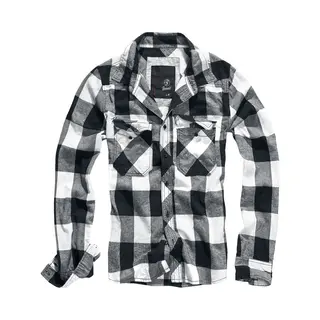 Brandit Checkshirt Flanel Shirt Black White