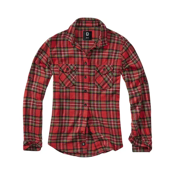 Brandit Amy Tartan Flanell Checkshirt Flanellhemd Rot Schwarz In 4XL thumbnail
