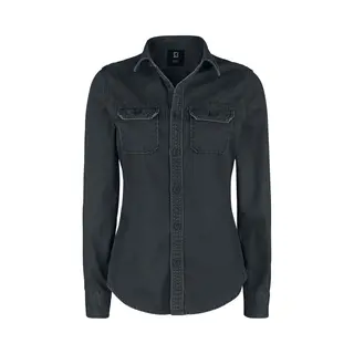 Brandit Girls Vintage Shirts Longsleeve Black
