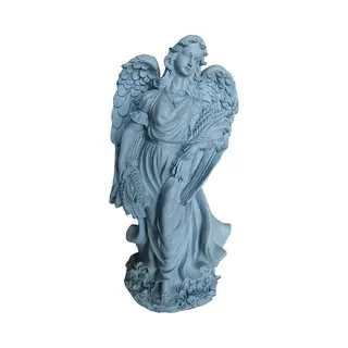 Grafengel - 23x46, 5x14 Cm - Xxl-formaat - Polyresin - Grijs - Voor Buiten