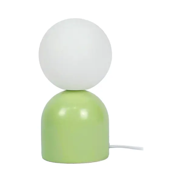 Tafellamp Slaapkamer - Ø 11 Cm - Met Snoer - Glas - Groen-wit thumbnail
