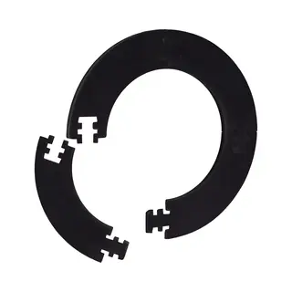 Dartbord Surround Ring R7 - 4-delig - Beschermring Darts - Muurbescherming - Eva - Ø 72 Cm - Zwart
