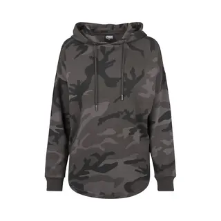 Urban Classics, Damen, Pullover, Ladies Oversized Camo Hoody, Schwarz, Grau, (Xs)