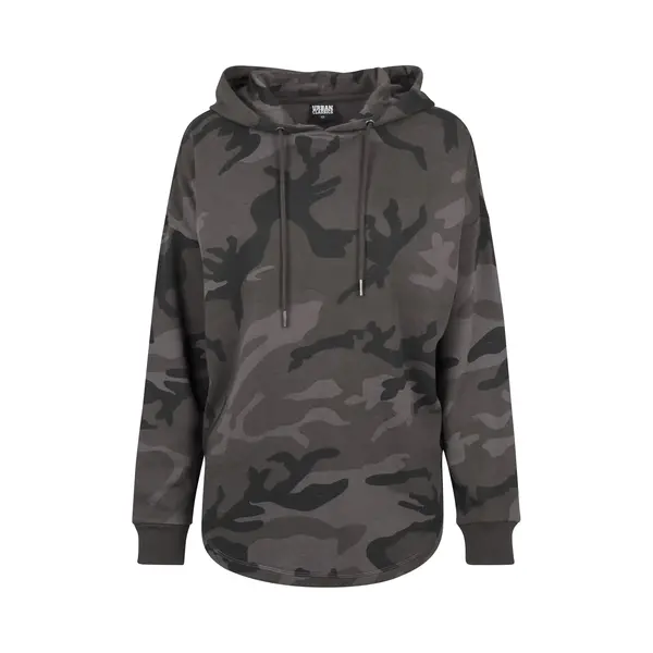 Urban Classics - Oversize Camo Hoodie/trui - Xs - Zwart/Zwart thumbnail